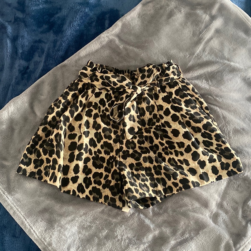 Leopard printed shorts